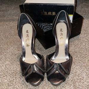 L.A.M.B. Selene Gunmetal Heels